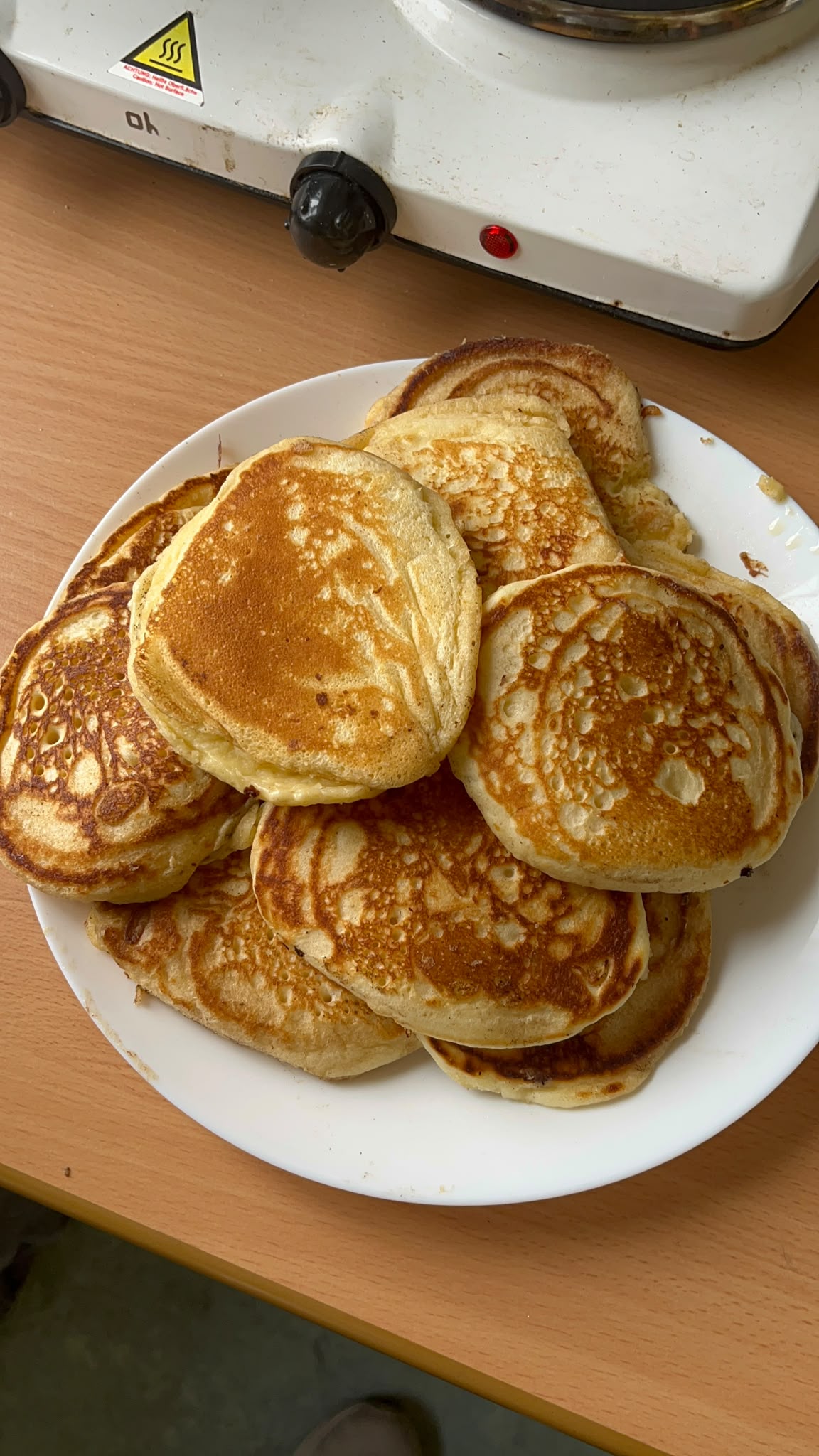 Selbstgemachte Pancakes auf einem Teller